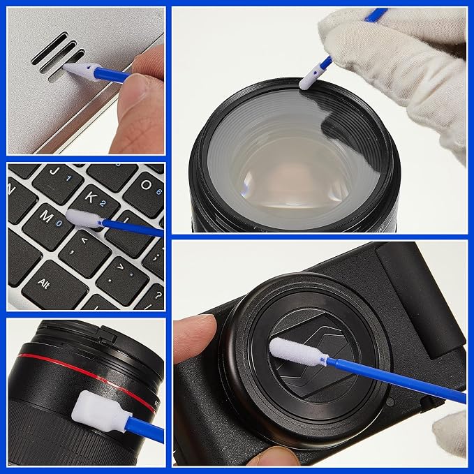 500 Pack Foam Tip Cleaning Swab Kit 5 Types Multi Purpose Swabs Cleanroom Sponge Stick Lint Free Foam Tip Swab for Printer Optics Lens Camera Arts and Crafts Automotive Detailing - Image 6
