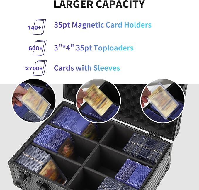 HZGXQN Toploader Storage Box for 3" x 4" 35pt Rigid Card, Top Loader Card Storage Hard Case, Sports Card Storage Boxes for Trading Cards, Top Loaders Holder (Holds 600+ Toploaders) - Image 2
