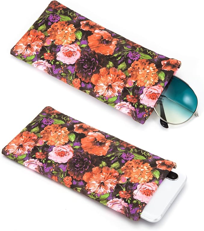 TRIUMPH VISION Eyeglass Case Glasses Case Soft Sunglass Pouch Sleeve 3 Pack | Slim Lightweight Alternative to Bulky Case, Leather Lined Protect Lens, Squeeze Easy to Use, Stylish Portable for Daily Use - Image 4