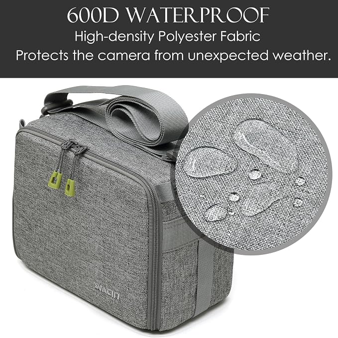 Camera Insert Bag,Shockproof &Pressure-proof Dual Opening Camera Lens Cube Case Bag,Digital DSLR SLR Mirrorless Cameras Accessories Storage Pouch Compatible for Canon,Nikon,Sony,Panasonic（S） - Image 2
