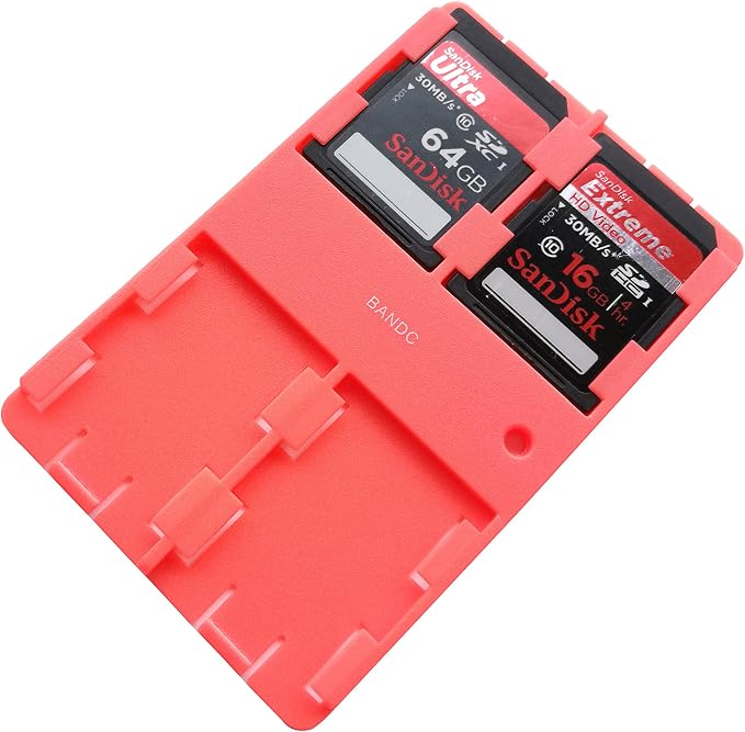 Bandc 2pcs Red Sd/sdhc/sdxc Card Storage Holder Case (Memory Card Not Included) - Image 4