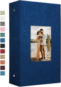 Vienrose 4x6 Photo Album,420 Pockets,Linen Cover with Window,Blue | Linen Hardcover, Slip In Photo Book, Family Memory Album, Travel Keepsake by Vienrose
