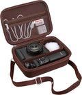 Hard Travel Case for Sony ZV-1F / ZV-1 / ZV-1 II Digital Camera, Protective Cases Bag Fits Vlogger Accessory Kit Tripod, Microphone, LED Video Light, Extra Zipper Pocket fit Battery Pack, Brown by Supmay