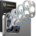 UniqueMe for iPhone 13 Pro Max/13 Pro Camera Lens Protector-Glitter Black | 3 Pack-Acrylic, Not Glass, Case Friendly, Scratch-Resistant, Night Shooting Mode by UniqueMe