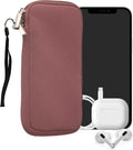 kwmobile Universal Phone Pouch Size XL - 6.7/6.8" - Neoprene Smartphone Pouch with Zip - Water-Repellent Mobile Phone Case - Sleeve in Dark Rose by kwmobile