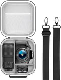 Krypthos Camera Case Compatible with Canon EOS R50, Carrying Bag (Black) | Small Camera Case for Canon EOS Rebel T7, R100, 90D, 2000D, Nikon D7100, Sony Alpha ZV-E10, Protective, Shockproof Durable by KrypthosCase