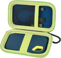 SSD Case for SanDisk Extreme Portable SSD & Extreme PRO, Hard Shell Protective Storage Bag with Carabiner, Fits 1TB 2TB 4TB 8TB External Solid State Drive for Business Travel (Green) | Elastic Strap Secures the SSD, Mesh Pocket Organizes Cables, Carabi... by paiyule