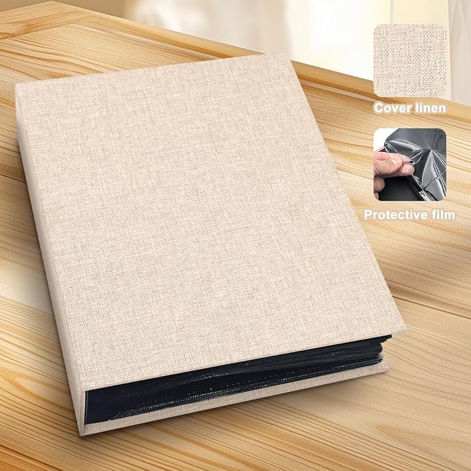 Photo Album 4x6 200 Pockets for Wedding Gifts,Linen Hardcover Picture Albums for Family Anniversary Baby Vacation Pictures - Image 3