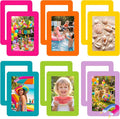 12 Pack 4x6'' Hot Summer Bright Magnetic Picture Frames | Vibrant Colorful Magnet Photo Borders for Refrigerator Locker Classroom Kids Room Decor - Open Face Playful Home Accessories by Mindoub