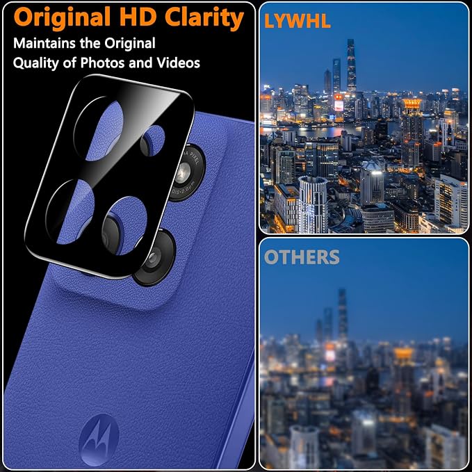 LYWHL 3+2 Pack for Motorola Moto G Stylus 5G (2025) Screen Protector | 9H Hardness HD Clear Tempered Glass, Case Friendly, Touch Sensitive - Image 5