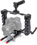 Zeadio Camera Video Rig Cage, Aluminum Filmmaking Movie Making Kit with Top Handle & Arca Type Base and Two 15mm Rod Guide, Compatible with All DSLR Camera and Camcorder by Zeadio