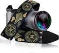 Art Tribute Camera Strap - Shoulder, Crossbody & Neck Camera Strap for Photographers, Fits All Cameras, Canon Nikon Sony Fujifilm, Padded Strap W/Quick Release, Embroidered Cotton & Leather Ends by ArtTribute