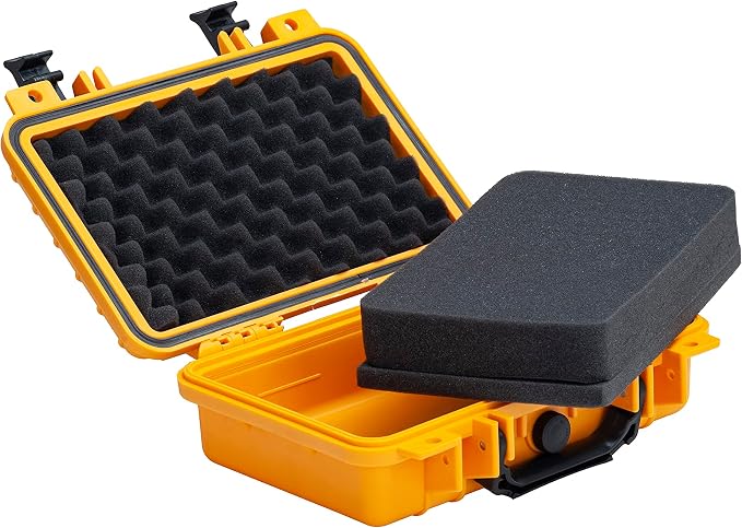 MEIJIA Portable All Weather Waterproof Protective Hard Case, Small Camera Case,Dry Case with Customizable Foam,Fit Use of Drones, Camera,Equipments, 11.65 ”x8.35”x3.78” - Image 2