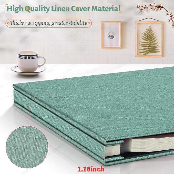 Artfeel Photo Album Self Adhesive Scrapbook,Large Photo Book for 4x6,5x7,8x10 Pictures,DIY Album for Baby Wedding Family Travel Birthday,with Metallic Pen and Scraper - Image 5