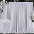30 ft x 10 ft Wrinkle Free Silver Backdrop Curtain for Parties, Polyester Silver Grey Backdrop Drapes 6 Panels 5x10ft for Baby Shower Photoshoot Engagement Wedding Birthday Photography Background by Outpain