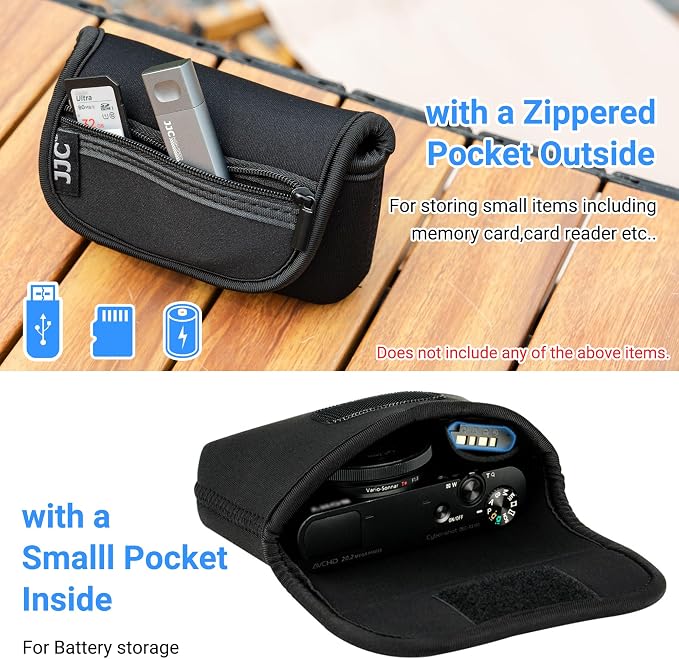 Compact Camera RX100 VII Case Pouch for Kodak EKTAR H35N PIXPRO FZ45 FZ55 | Neoprene Camera Travel Pouch for Sony ZV-1 RX100 VA VI V IV III DSC W800 W830 WX500 HX99 HX90V HX80 G7X III II G9X II SX740 - Image 4