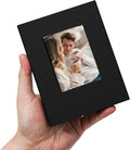 Small 4x6 Photo Album 100 Pockets Linen Cover Black | Linen Cover, Front Window, Portable Mini Picture Book, Family Travel Wedding Memory Keepsake by Remowith