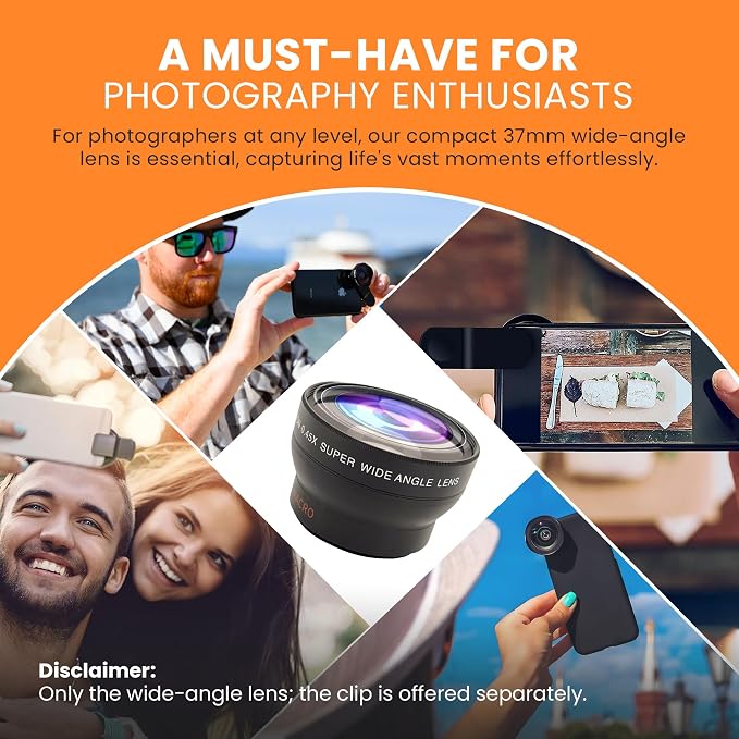 iOgrapher 37mm Wide Angle Lens for iPhone and Smartphones - Macro Lens and Wide Phone Lens - Macro Lens for iPhone and Other Smartphones - Camera Lens for Phone - Comes with Leather Case Bag - Image 5