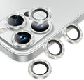 AGVEE 3+3 6 Pack for iPhone 14 Pro & Max Camera Lens Protector Cover | Individual Bling Diamond & Bling Glitter Sparkle Cute Gem Metal Ring, 9H Tempered HD Glass by AGVEE