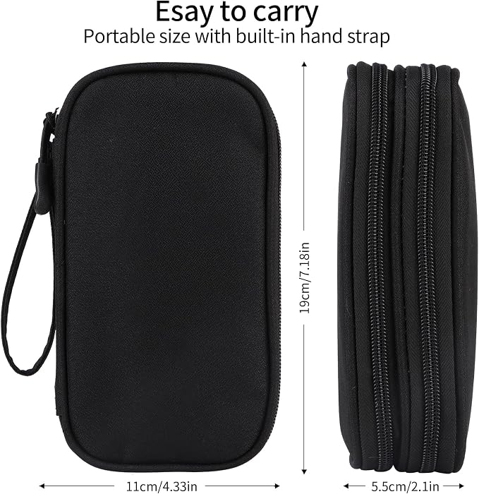 JIAKAI Travel Cable Organizer - Electronics Accessories Bag-Black - Image 4