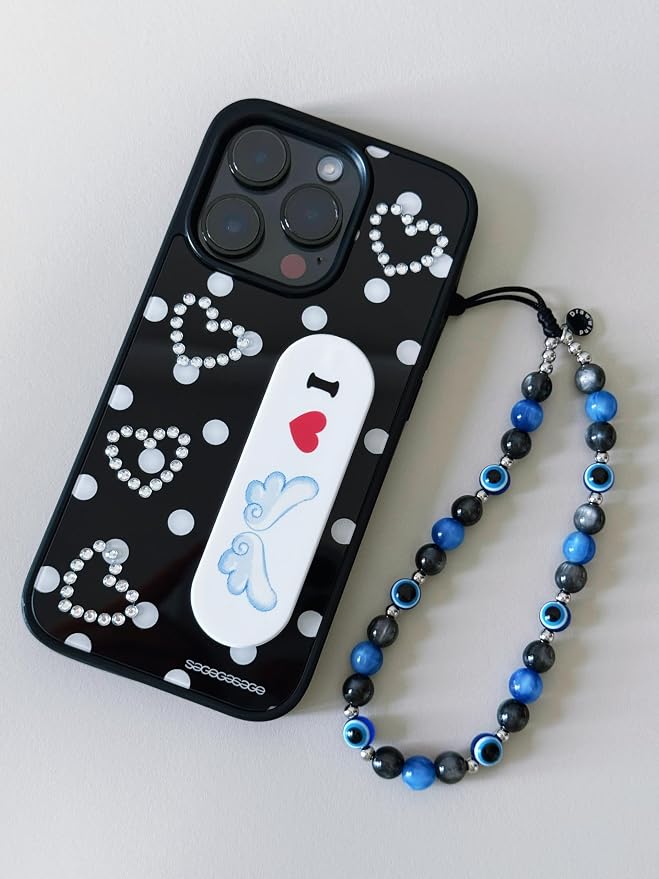 Drawwind Phone Charm Strap Cute Wrist Straps Cell Phone Charm String Y2K Aesthetic Lanyard Wristlet Chain for Case Camera AirPods Bags Keychains (Evil Eye) - Image 4
