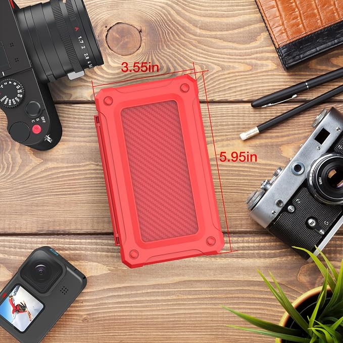 HEIYING SD Card Holder with 40 Precise Slots for SDXC SDHC Micro SD Cards | Portable SD Card Case, Hard ABS Shell with Soft Silicone Lining, Precise Card Slots,Magnetic Closure for Neat Storage - Image 6