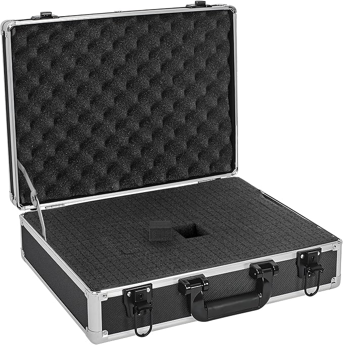 17 Inch Hard Shell Carrying Case | Ideal for Wireless Mic System Storage & Camera Gear Transportation with Customizable Pre-Diced DIY Foam - Image 9