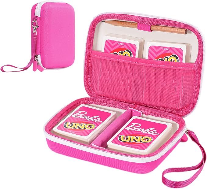 ProCase Hard Playing Card Game Carrying Case, Holds 300+ Cards -Pink | Travel Storage Box, Compatible with UNO, Five Crowns, SKYJO, PlayMonster and More Card Games, Case Only by ProCase