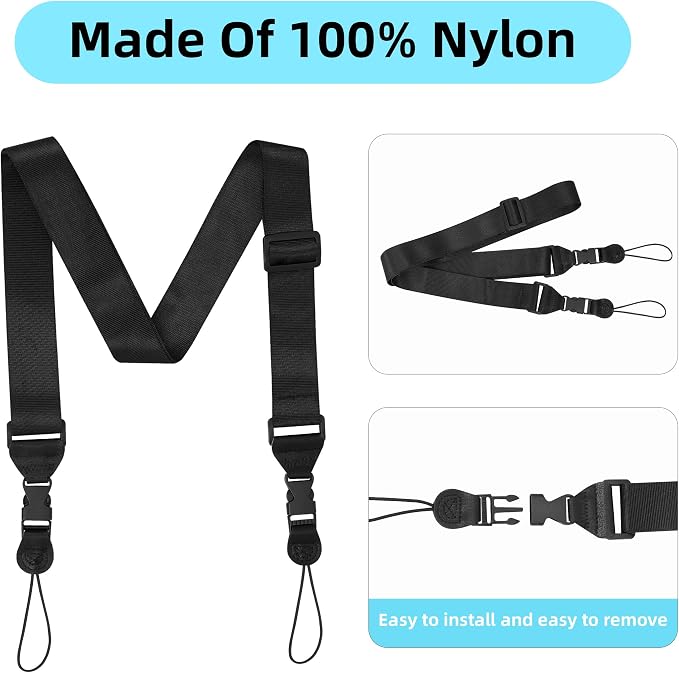Adjustable Shoulder Strap, iPad Strap Nylon Neck Lanyard | for iPad/Samsung Tablet Case,Camera Binocular Crossbody Laptop Luggage Bag - Image 7