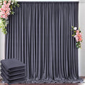 20 ft x 10 ft Wrinkle Free Charcoal Backdrop Curtain for Parties, Dark Grey Polyester Photo Backdrop Drapes for Baby Shower Wedding Engagement Birthday Party Backdrop Stand,5ft x 10ft 4 Panels by Outpain