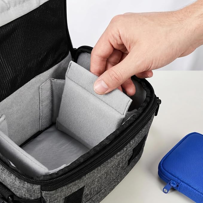 VILLCASE 4pcs Camera Bag Divider Camera Bag Compartment Divider Lens Protection Insert Backpack Inserts Lens Separator Pad Grey Fiber Fleece - Image 9