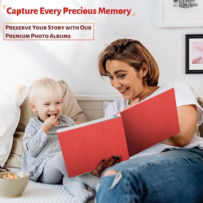 Artfeel Photo Album Self Adhesive Scrapbook,60 Pages Large Photo Book for 4x6,5x7,8x10 Pictures,DIY Album for Baby Wedding Family Travel Birthday,with Metallic Pen and Scraper - Image 6