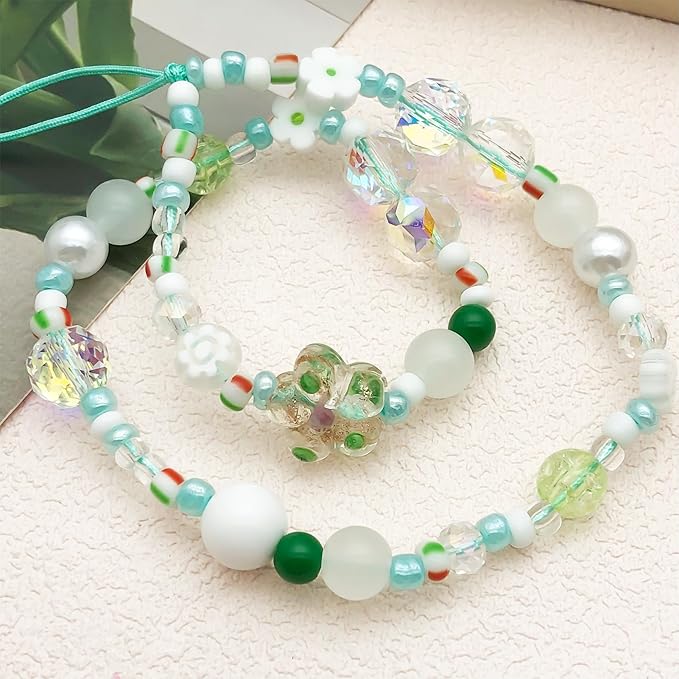 Beaded Camera Wrist Strap Cute Digital Camera Charm Lanyard Phone Chain Keychain Beaded Phone Lanyard Bag Charm - Image 3