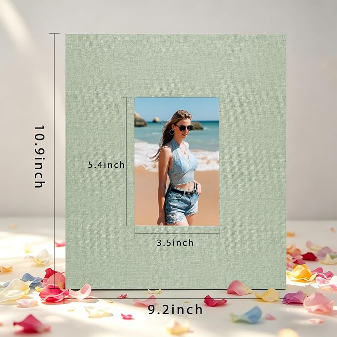 Photo Album 8x10 Linen Picture Book 26-Page Album Holds 52 Photos Art Presentation Folder for Picture or Certificates Storage - Image 5