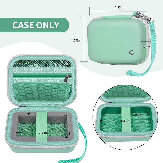 Comecase Digital Camera Case for Kodak PIXPRO FZ45 FZ55, Light Green | Fits Cameras up to 4.33 x 3.07 x 2.3 in, Pre-Cut Foam, Elastic Strap&Hand Strap, Mesh Pocket for Accessories, Case Only - Image 5