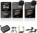 COMICA BoomX-D2 PRO Wireless Lavalier Microphone for iPhone Android Camera | Built-in 16GB Recorder, Noise Cancellation, 656ft Stable Range, Safety Audio Track, for YouTube, TikTok, Vlog, Interview by COMICA