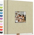 Artfeel Photo Album Self Adhesive Scrapbook Album for 3x5 4x6 5x7 8x10 Pictures,60 Pages Linen Cover with Display Window DIY Photo Book,Ideal Gifts for Family Travel Wedding Baby by Artfeel