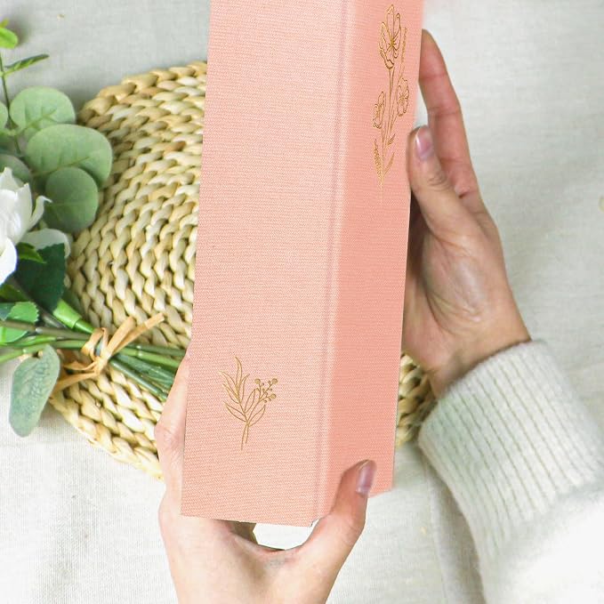 Holoary Photo Album 4x6 300 Photos, 300 Pockets 4”x6” Picture Album, Linen Fabric Cover Big Picture Book for Photos with Writing Area, 4x6 Photo Albums for Family Weddings Travel Memories(Pink) - Image 4
