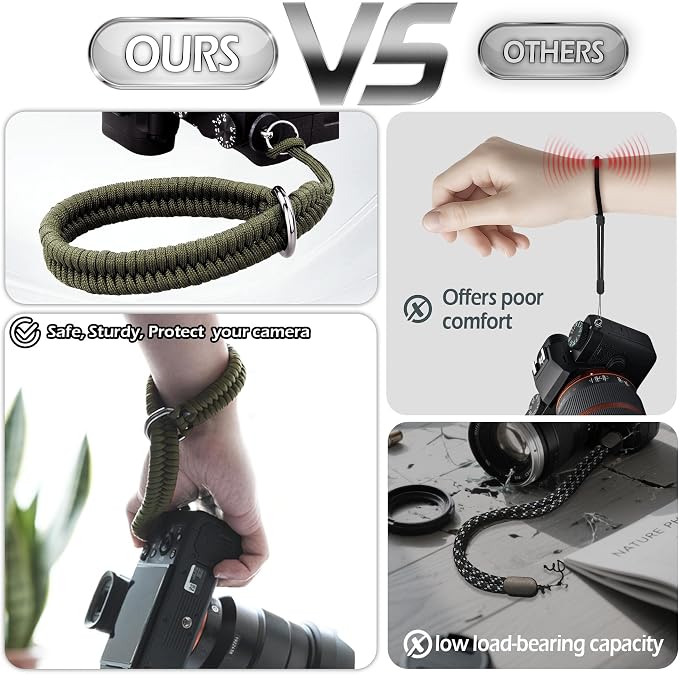 Camera Wrist Strap - DSLR Mirrorless Camera Quick Release Camera Hand Strap | with Safer Connector （Green） - Image 4