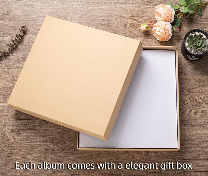 Large Photo Album Self Adhesive 4x6 5x7 3x5 8.5x11 Scrapbook Magnetic Album DIY Scrap Book Length 13 x Width 12.8 (Inches) 120 Sticky Pages Linen Cover DIY Photo Album (White) - Image 6