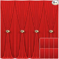 8 Panels Red Backdrop Curtain for Parties Wedding Wrinkle Free Red Photo Curtains Backdrop Drapes Fabric Decoration for Christmas Birthday Party Baby Shower 40ft(W) x 10ft(H) by Tao-GePartyDecorations