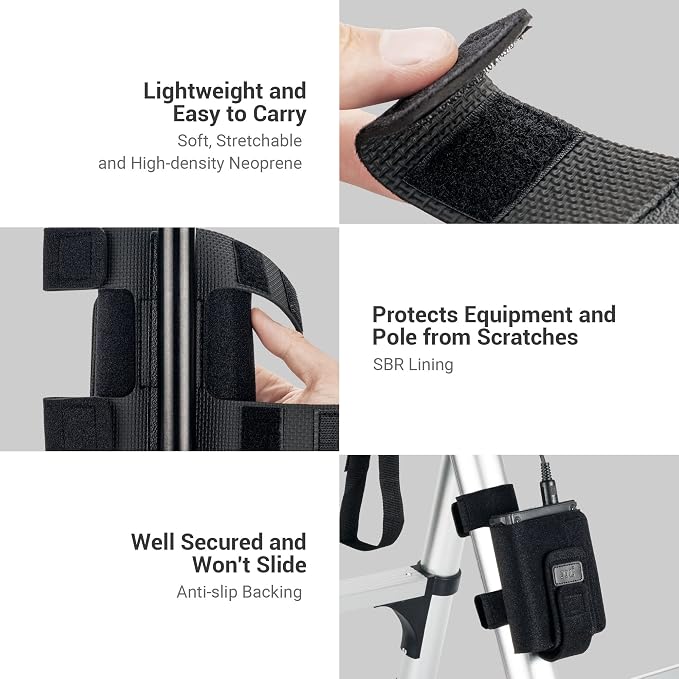 JJC Equipment Mounting Strap for Power Bank on Tripod for Long Time Photography,Remote/Off-Camera Flash Holder Strap for Photographer Videographer,Hard Drive/Computer Power/Smartphone Holder Strap - Image 7
