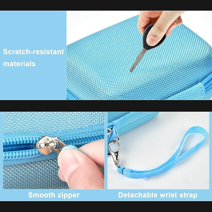 ALKOO Digital Camera Case for CAMKORY, Camera Pouch for KODAK Pixpro -Blue | for Lecran/for VAHOIALD Point and Shoot Camera, Hard Carrying Case with Mesh Pocket, Compact for Vlogging, Travel and Storage - Image 4