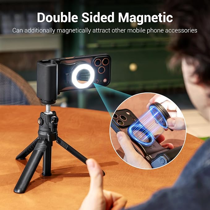 JJC iPhone Camera Grip with Remote, Magnetic Camera Attachment for iPhone | Selfie Grip for iPhone 17 16 15 14 13 12 Pro Max MagSafe Accessories, Ideal for Photography/Fun Shot/Video/Vlog - Image 5