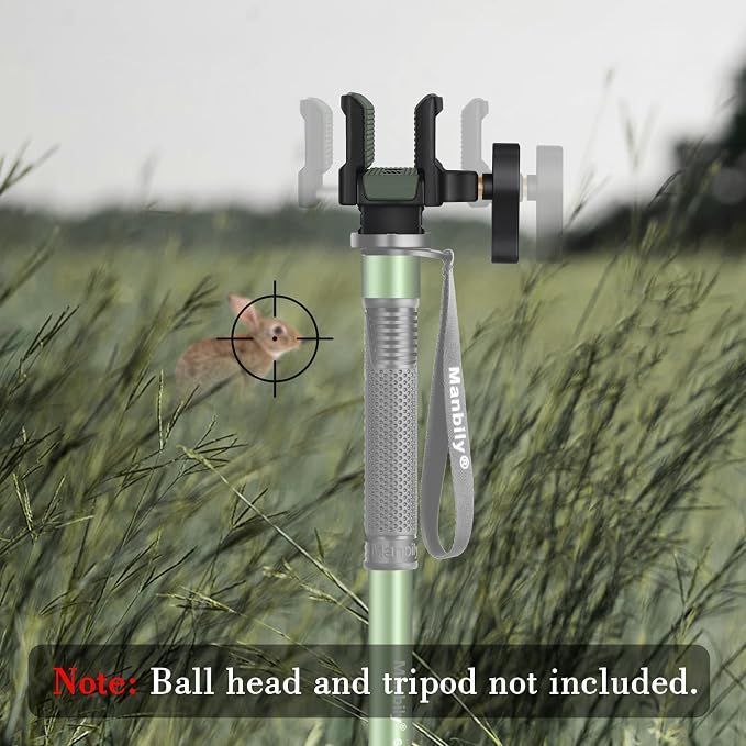 U-7 Shooting Saddle for Hunting Tripod, Aluminum Alloy Universal Rest Head Clamp Mount, Arca-Swiss Compatibility Base for monopod, Green - Image 7