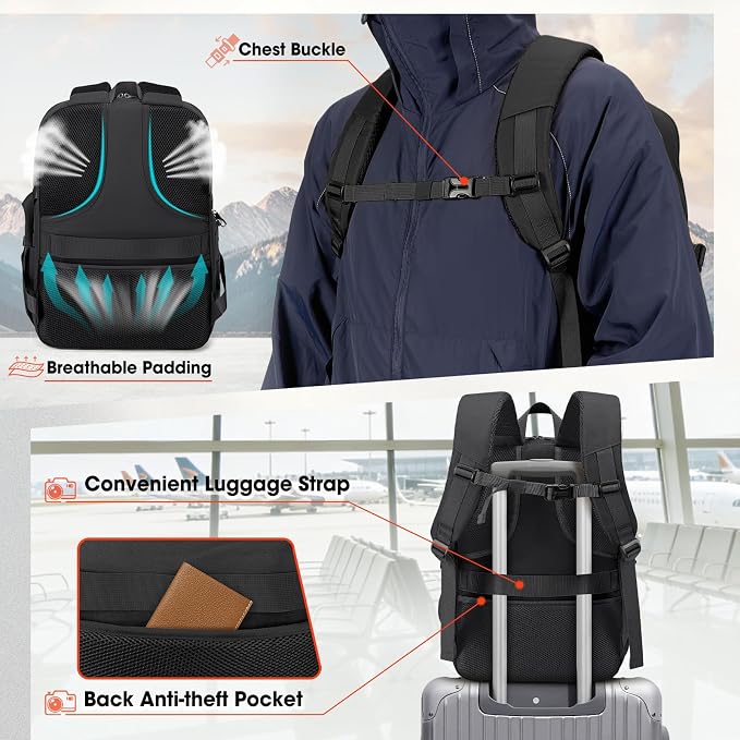 RAINSMORE Camera Backpack, DSLR/SLR/Mirrorless Camera Bag for Photographers | 15.6 Inch, Waterproof Tactical Photography Backpack Case, with Rain Cover & Tripod Holder - Image 8