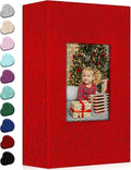 Ejblfe Photo Album 4x6,Linen Cover Slide-in Photo Album Book Can Holds 300 4x6 Photos with 50 Black Sheets for Family,Wedding,Baby and Holiday Pictures (Red) by EJBLFEPremiumPhotoAlbums