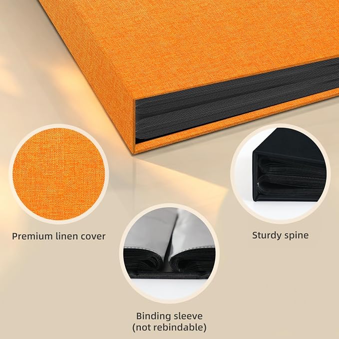 Popotop Photo Album 4x6 48 Pockets for Wedding Gifts,Linen Hardcover Picture Albums for Family Anniversary Baby Vacation Pictures - Image 4