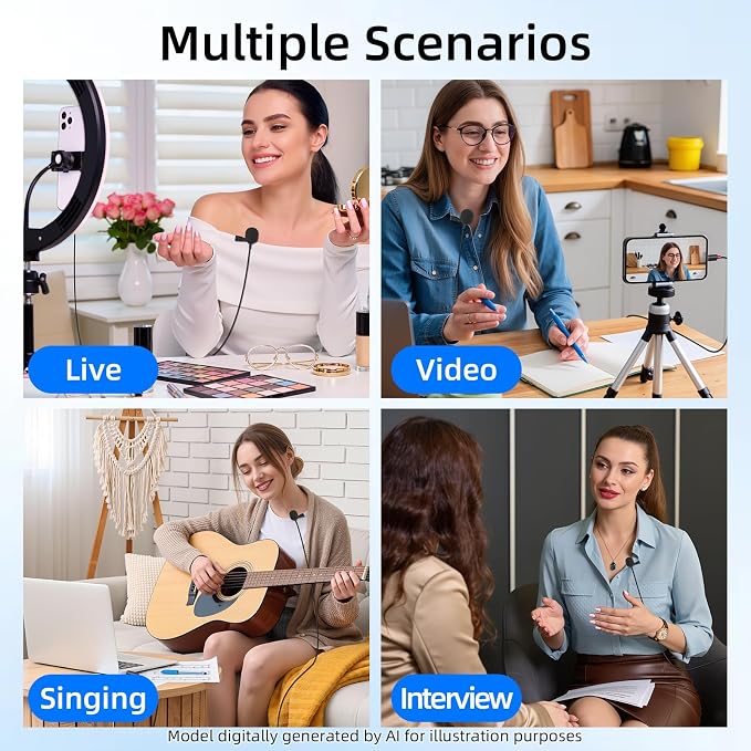 GELRHONR 3.5mm Lavalier Microphone, 3.5mm(1/8") TS Plug Invisible Lapel Microphone Wired for Public Speaking Amplifiers, Video Production, Events, Conferences 4.9FT (TS) - Image 5