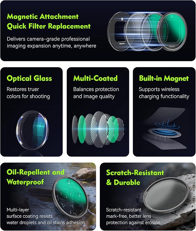 Magnetic 67mm CPL Polarizing Filter for Smartphone, Compatible with iPhone 17 Pro/Pro Max Phone Case, Reduces Glare & Reflections, Also Supports Standard 67mm Thread Lenses (CPL) - Image 3